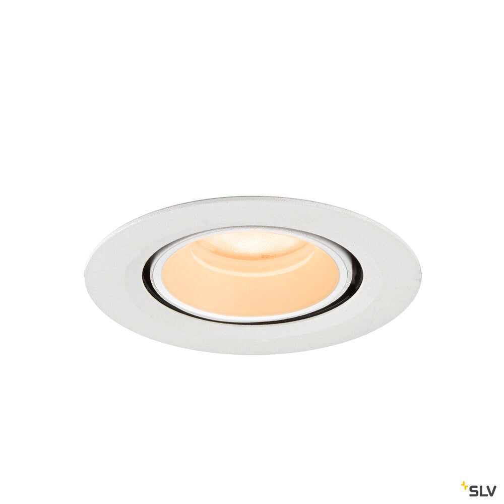 SLV NUMINOS® GIMBLE XS, Recessed ceiling light, 2700 K, 55°, IP20, round, white 1010042
