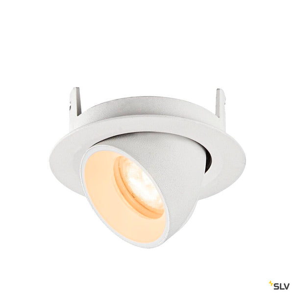 SLV NUMINOS® GIMBLE XS, Recessed ceiling light, 2700 K, 55°, IP20, round, white 1010042