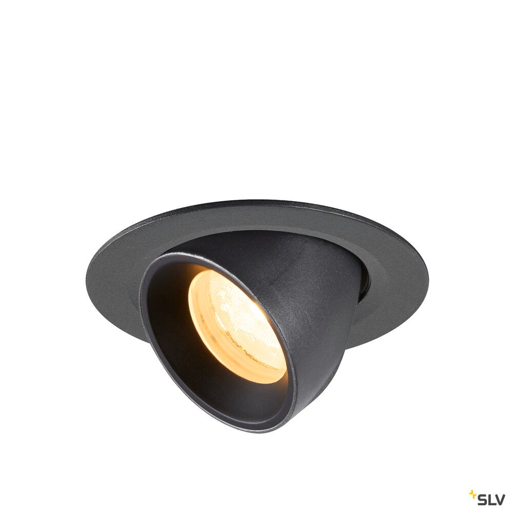 SLV NUMINOS® GIMBLE XS, Recessed ceiling light, 3000 K, 40°, IP20, round, black 1010047
