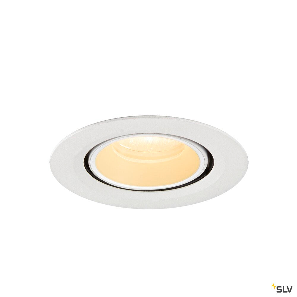 SLV NUMINOS® GIMBLE XS, Recessed ceiling light, 3000 K, 20°, IP20, round, white 1010054