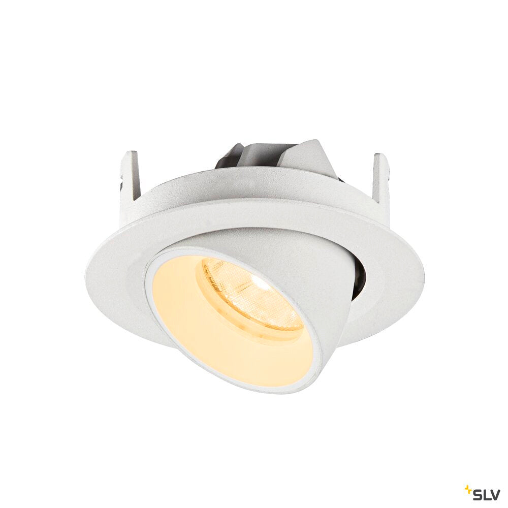 SLV NUMINOS® GIMBLE XS, Recessed ceiling light, 3000 K, 20°, IP20, round, white 1010054