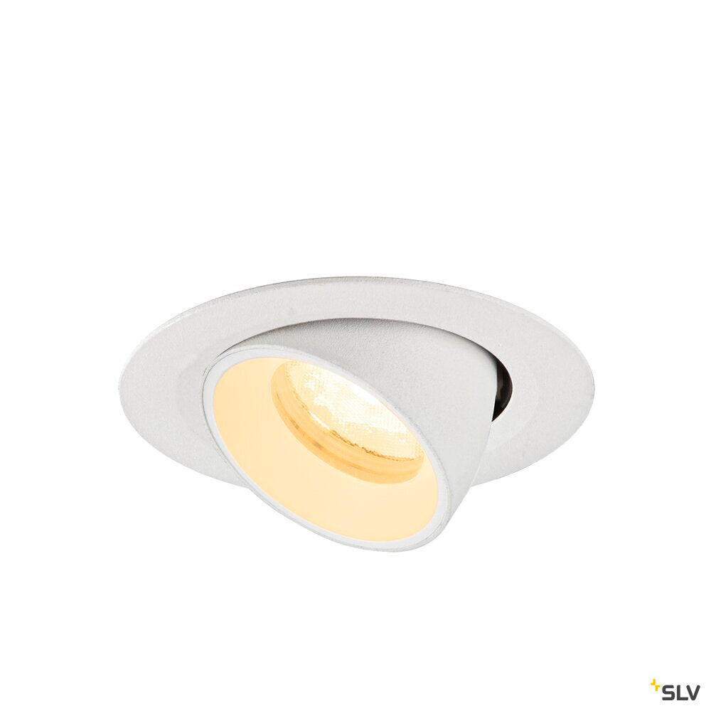 SLV NUMINOS® GIMBLE XS, Recessed ceiling light, 3000 K, 40°, IP20, round, white 1010057