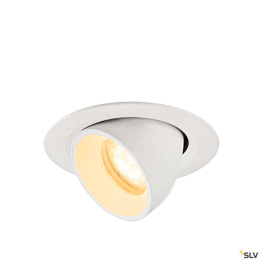 SLV NUMINOS® GIMBLE XS, Recessed ceiling light, 3000 K, 55°, IP20, round, white 1010060