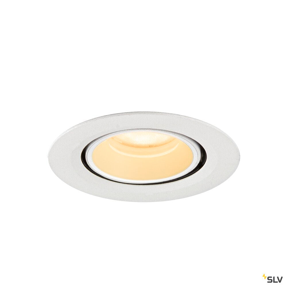 SLV NUMINOS® GIMBLE XS, Recessed ceiling light, 3000 K, 55°, IP20, round, white 1010060