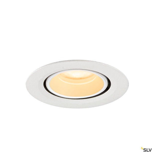 SLV NUMINOS® GIMBLE XS, Recessed ceiling light, 3000 K, 55°, IP20, round, white 1010060
