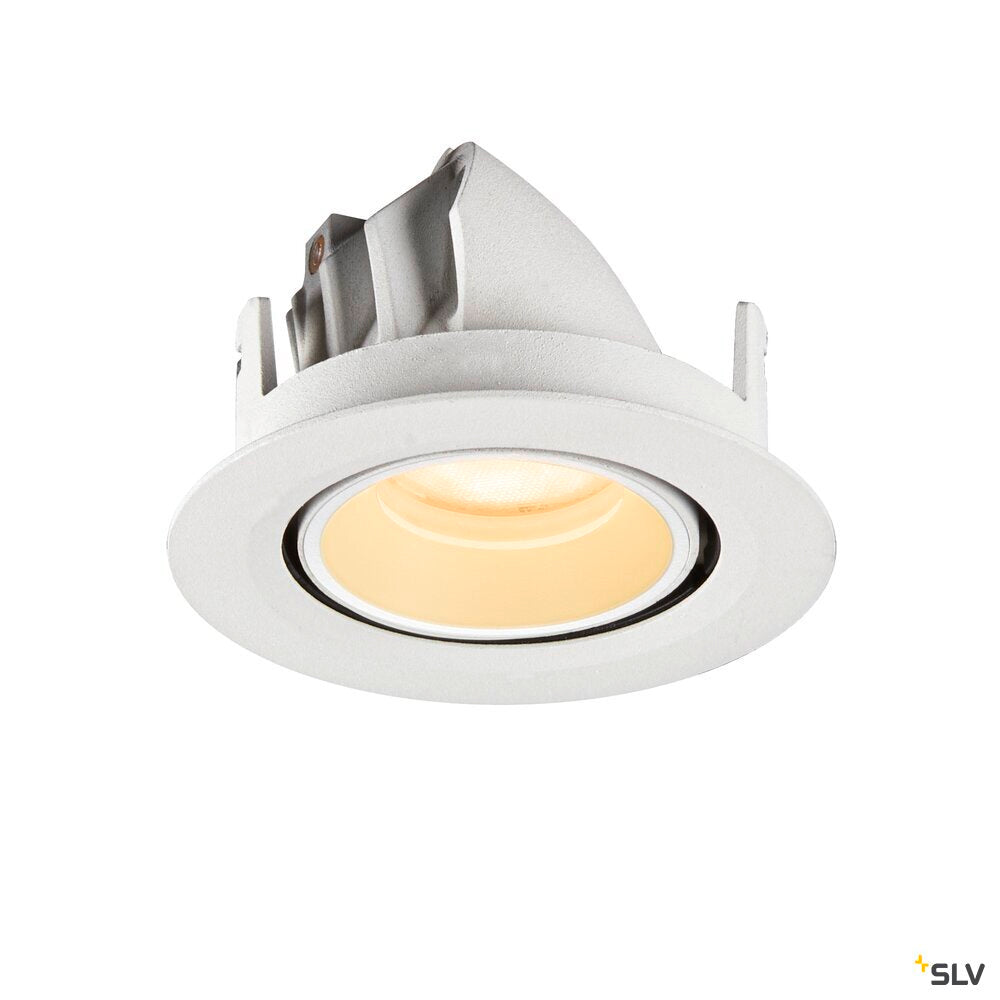 SLV NUMINOS® GIMBLE XS, Recessed ceiling light, 3000 K, 55°, IP20, round, white 1010060