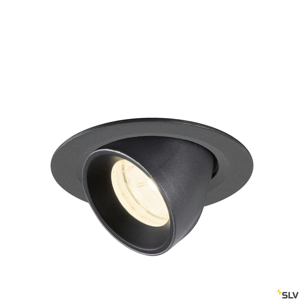 SLV NUMINOS® GIMBLE XS, Recessed ceiling light, 4000 K, 20°, IP20, round, black 1010062