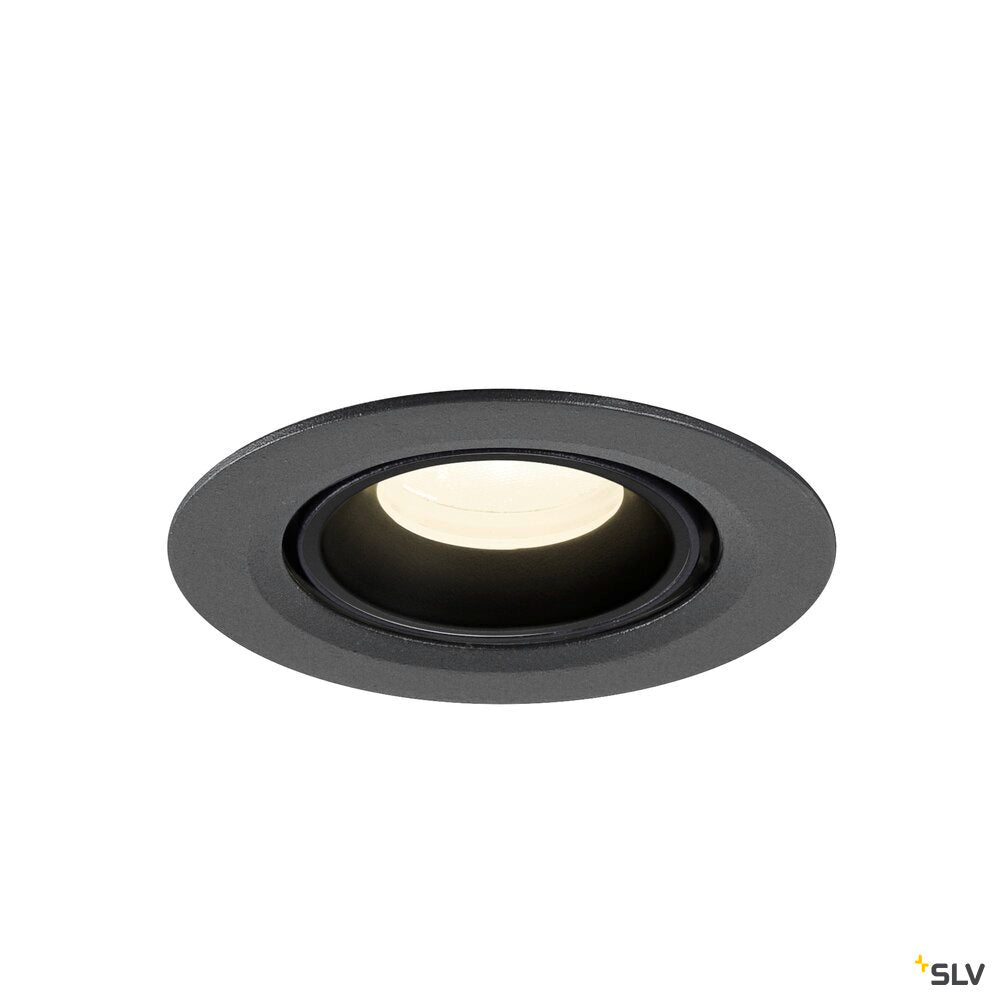 SLV NUMINOS® GIMBLE XS, Recessed ceiling light, 4000 K, 20°, IP20, round, black 1010062