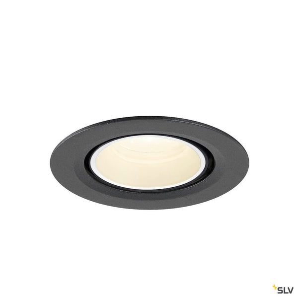 SLV NUMINOS® GIMBLE XS, Recessed ceiling light, 4000 K, 20°, IP20, round, black / white 1010063