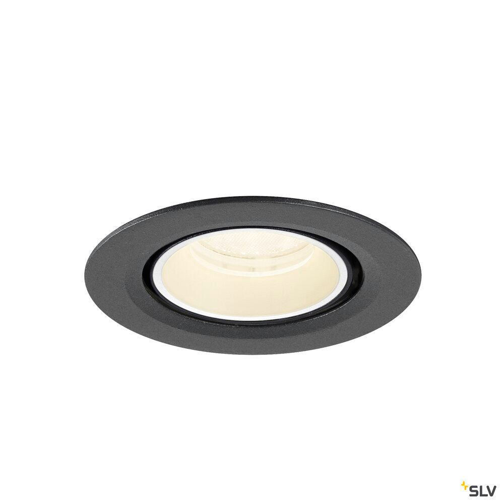 SLV NUMINOS® GIMBLE XS, Recessed ceiling light, 4000 K, 40°, IP20, round, black / white 1010066