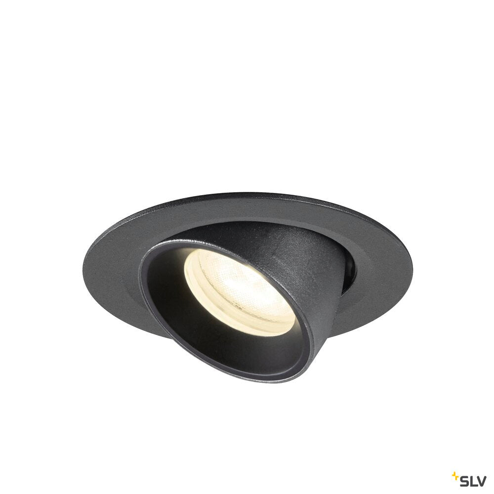 SLV NUMINOS® GIMBLE XS, Recessed ceiling light, 4000 K, 55°, IP20, round, black 1010068
