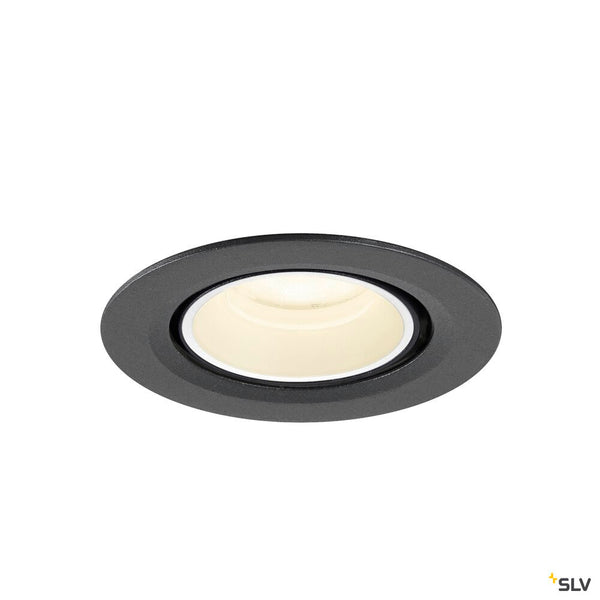 SLV NUMINOS® GIMBLE XS, Recessed ceiling light, 4000 K, 55°, IP20, round, black / white 1010069