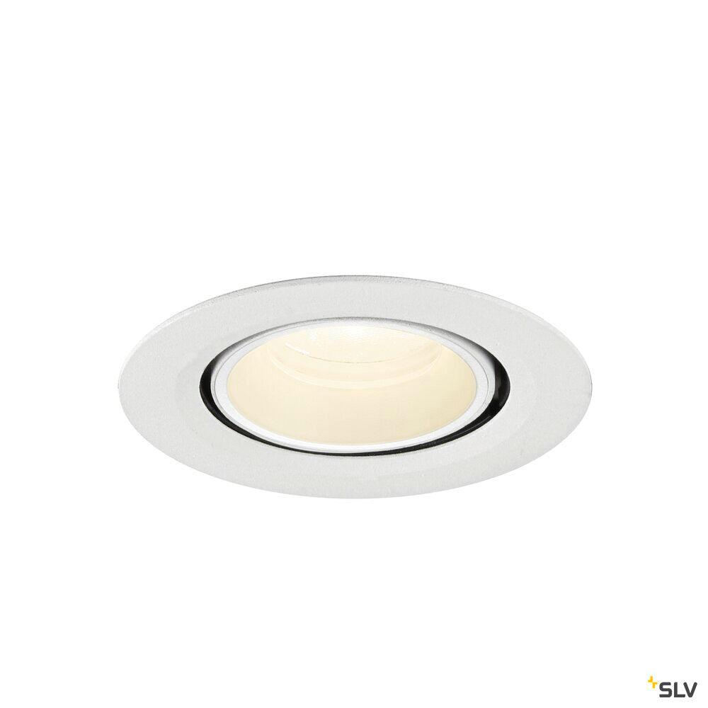 SLV NUMINOS® GIMBLE XS, Recessed ceiling light, 4000 K, 20°, IP20, round, white 1010072