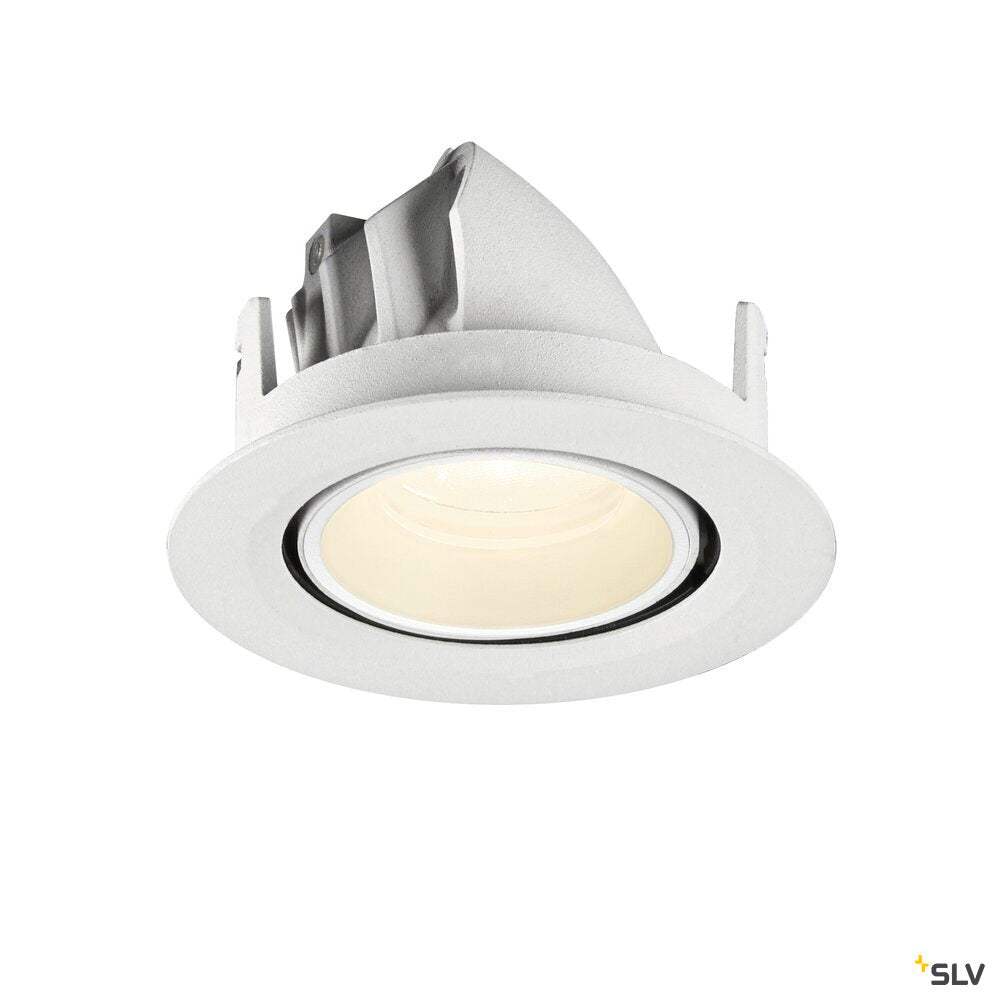 SLV NUMINOS® GIMBLE XS, Recessed ceiling light, 4000 K, 20°, IP20, round, white 1010072