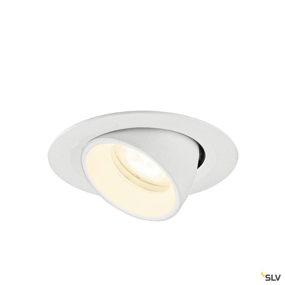 SLV NUMINOS® GIMBLE XS, Recessed ceiling light, 4000 K, 55°, IP20, round, white 1010078