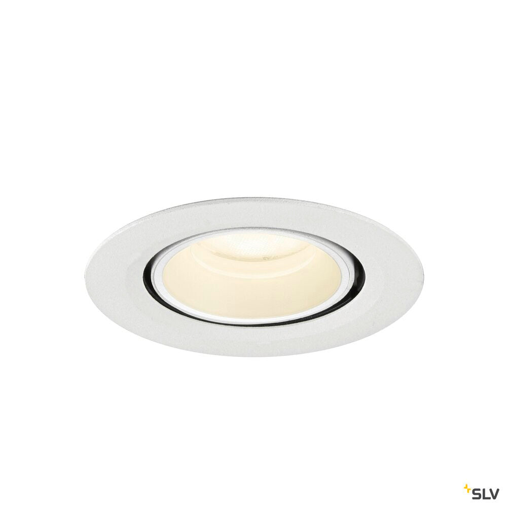 SLV NUMINOS® GIMBLE XS, Recessed ceiling light, 4000 K, 55°, IP20, round, white 1010078