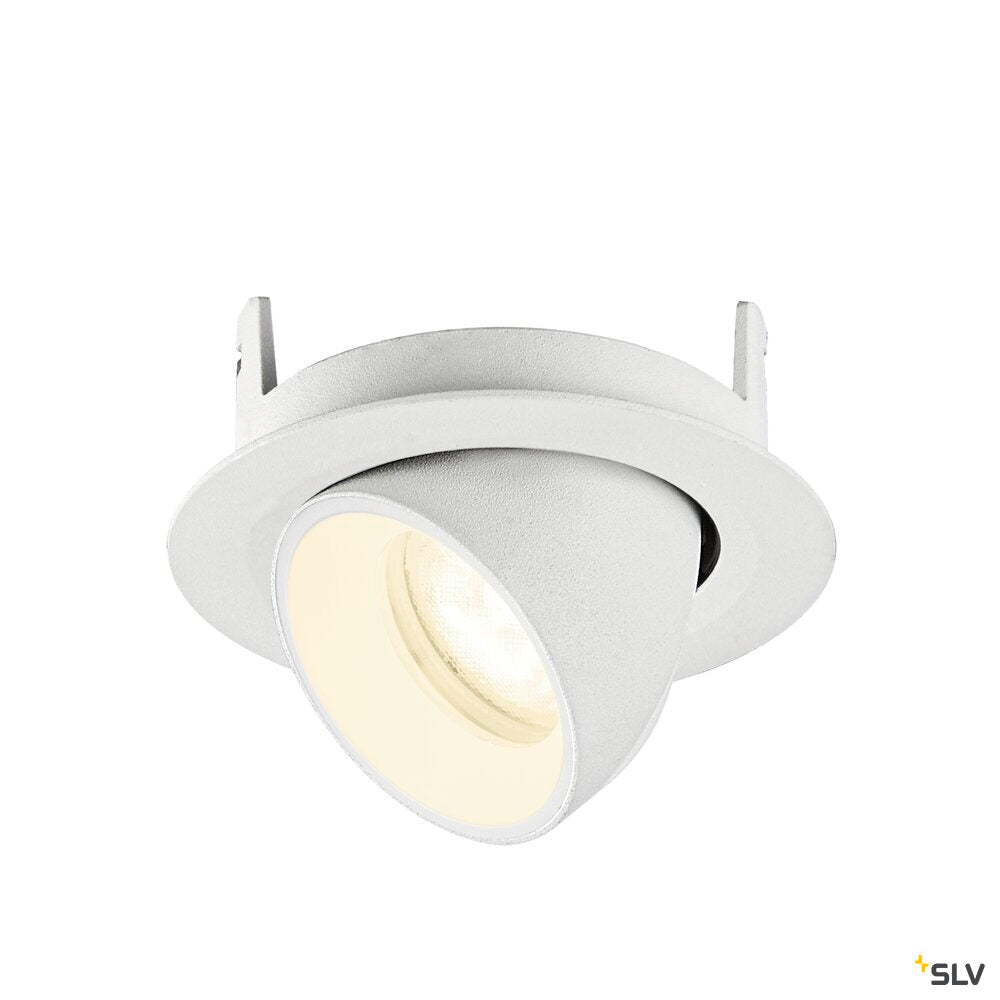 SLV NUMINOS® GIMBLE XS, Recessed ceiling light, 4000 K, 55°, IP20, round, white 1010078