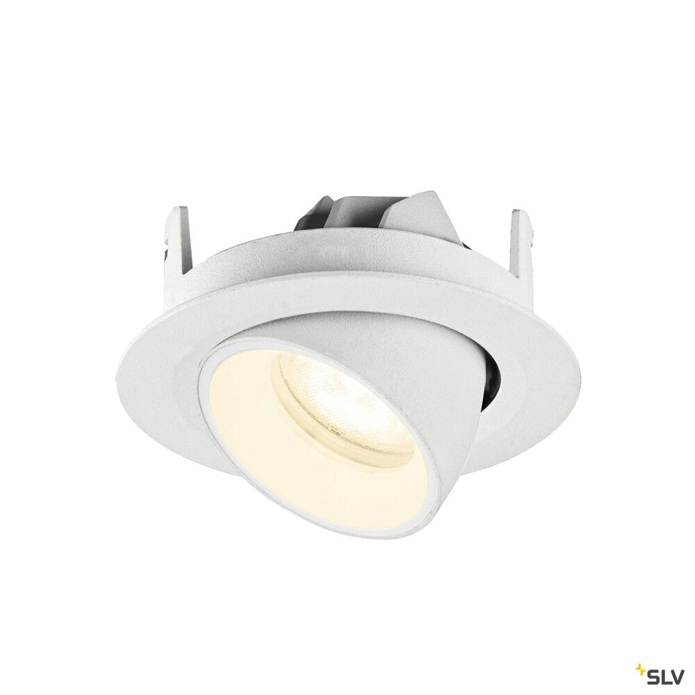 SLV NUMINOS® GIMBLE XS, Recessed ceiling light, 4000 K, 55°, IP20, round, white 1010078