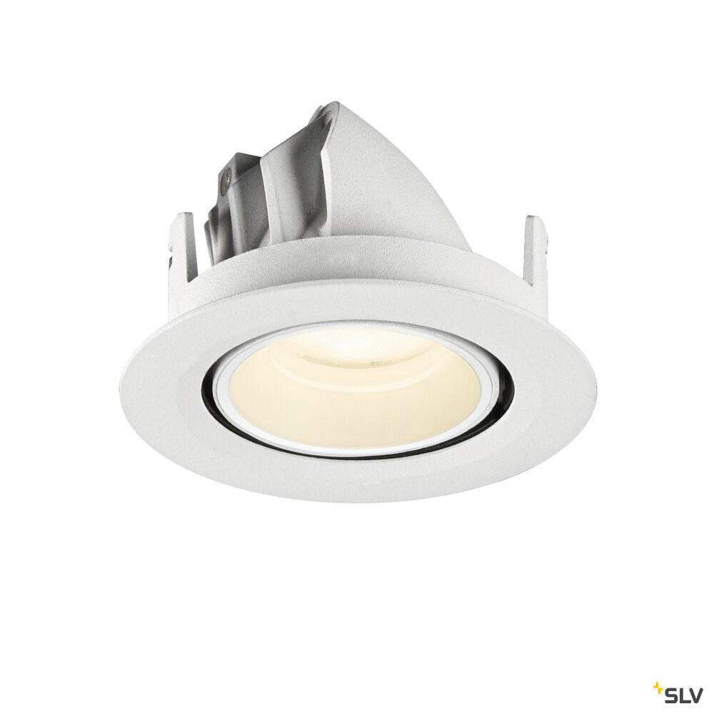 SLV NUMINOS® GIMBLE XS, Recessed ceiling light, 4000 K, 55°, IP20, round, white 1010078