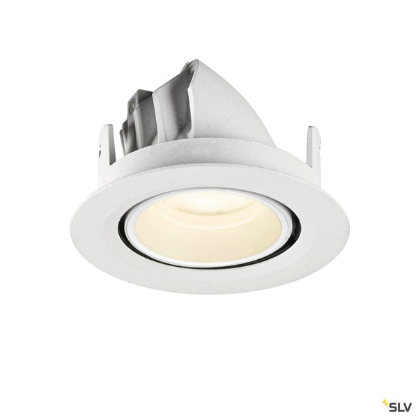 SLV NUMINOS® GIMBLE XS, Recessed ceiling light, 4000 K, 55°, IP20, round, white 1010078