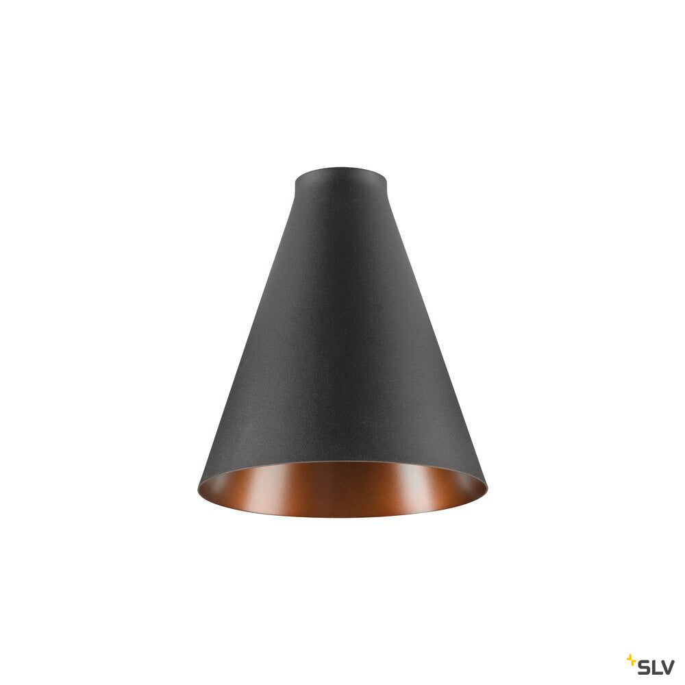 SLV LALU® CONE 15, Lamp shade, E27 Base, Mix&Match, H: 17 cm, black / bronze 1010084