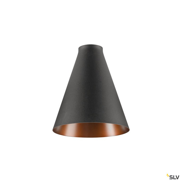 SLV LALU® CONE 15, Lamp shade, E27 Base, Mix&Match, H: 17 cm, black / bronze 1010084