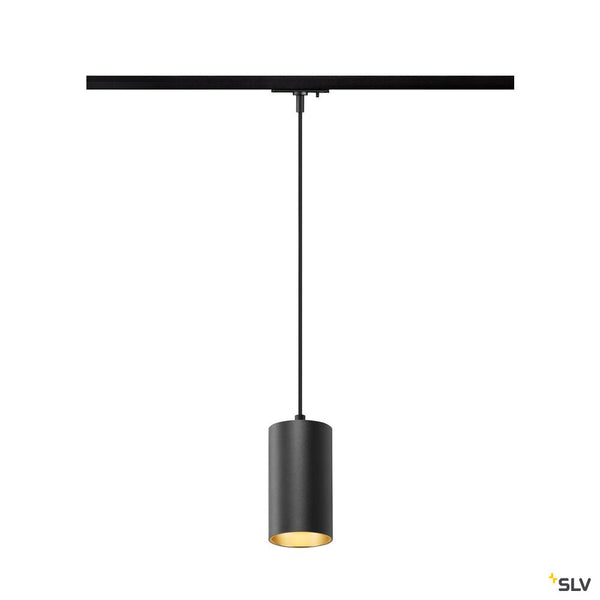 SLV ASTO TUBE, 1~ pendant light, GU10, pendant length 250 cm, 1x max. 10 W, black 1010099