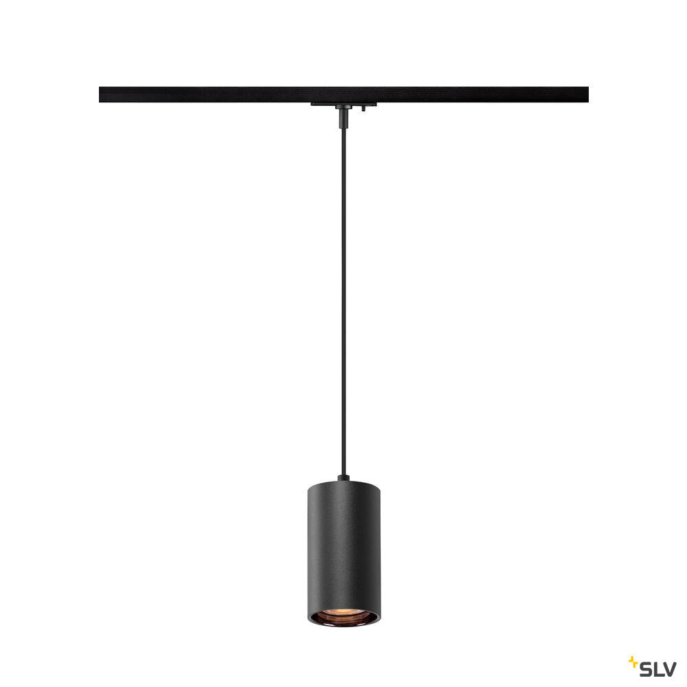 SLV ASTO TUBE, 1~ pendant light, GU10, pendant length 250 cm, 1x max. 10 W, black 1010099