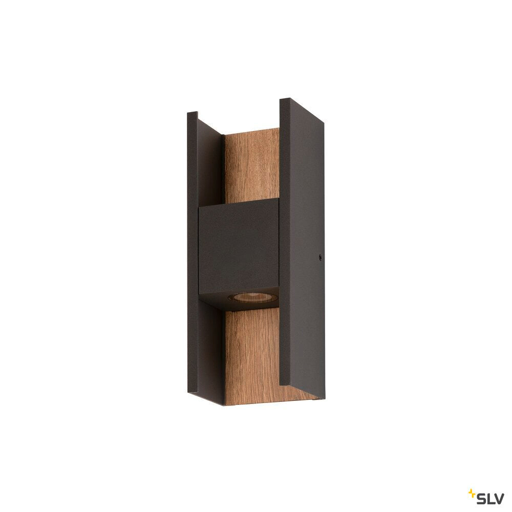 SLV FLATT II, Wall-mounted light, PHASE, 2700 K, 9.5W, anthracite / brown 1010101