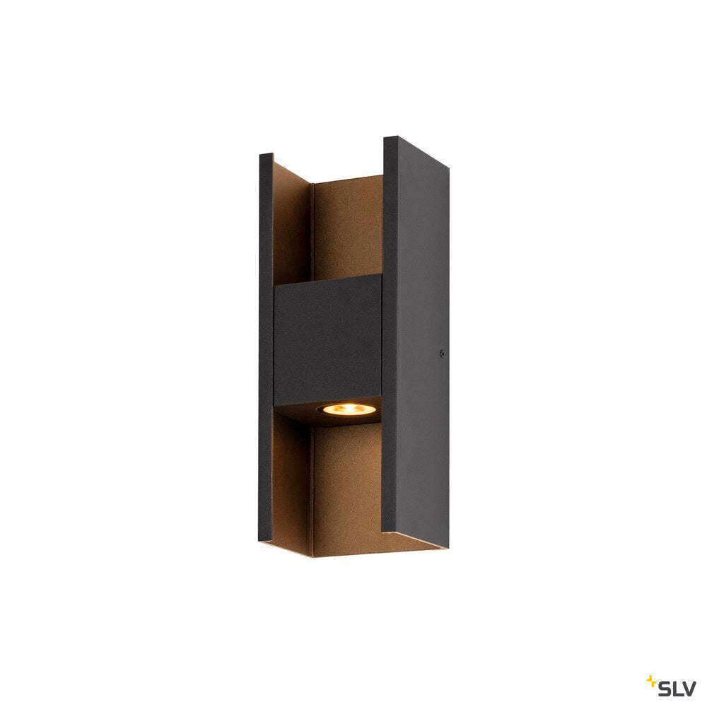 SLV FLATT II, Wall-mounted light, PHASE, 2700 K, 9.5W, black 1010102