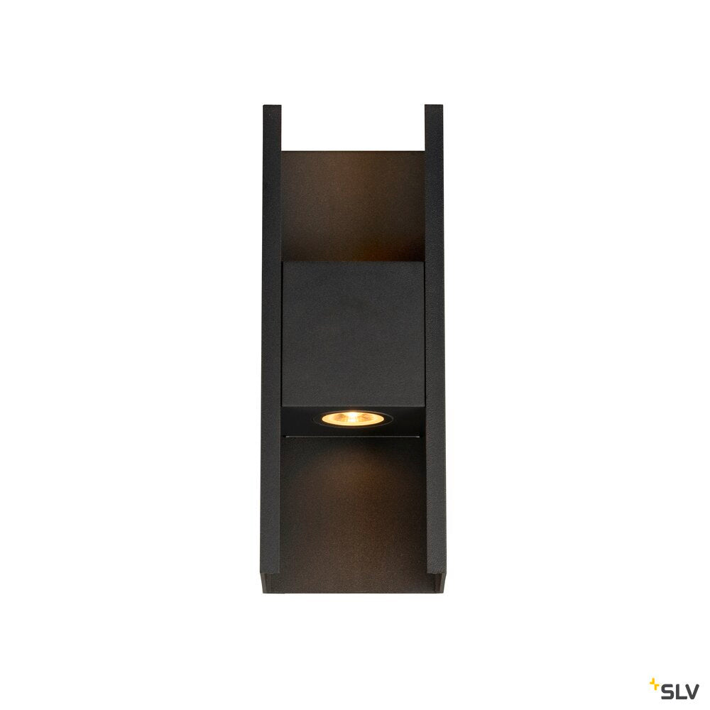 SLV FLATT II, Wall-mounted light, PHASE, 2700 K, 9.5W, black 1010102