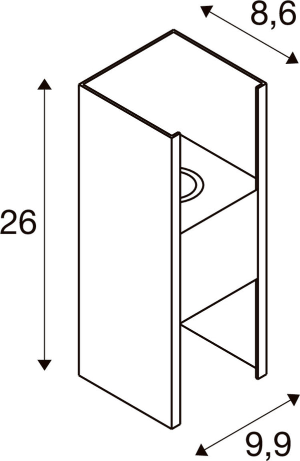 SLV FLATT II, Wall-mounted light, PHASE, 2700 K, 9.5W, black 1010102