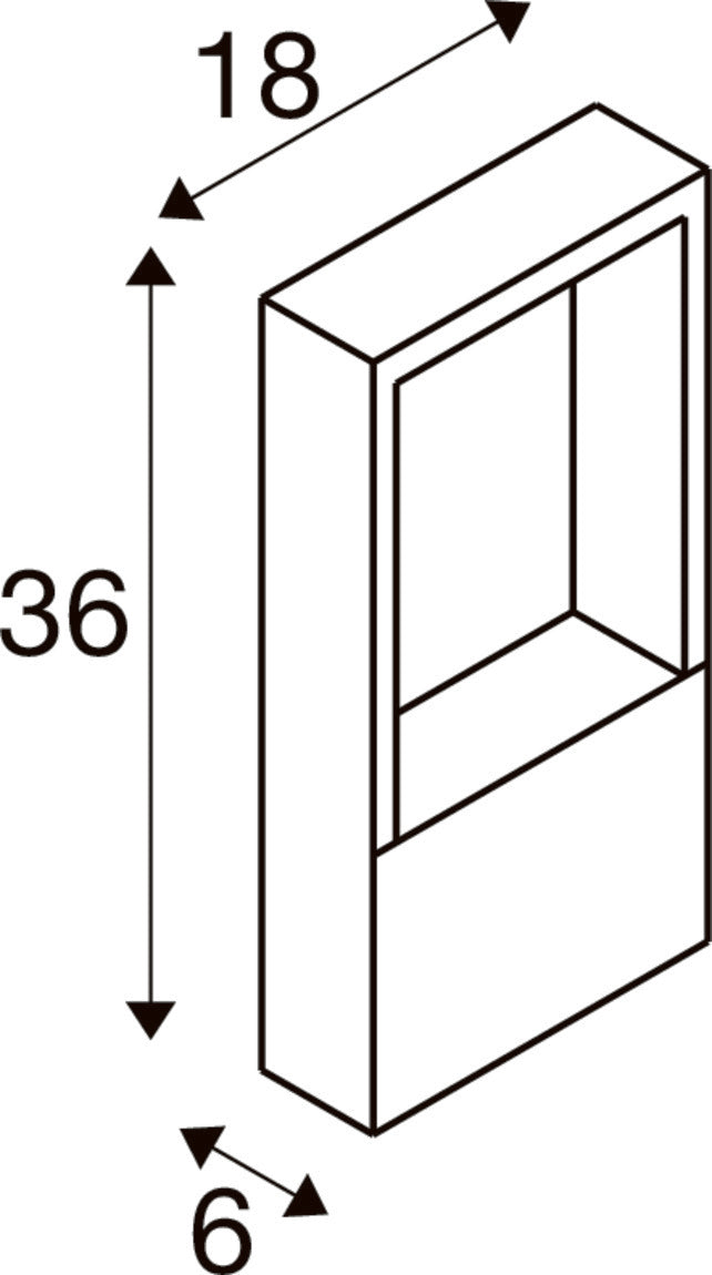 SLV FLATT II 36, Free-standing lamp, PHASE, 2700 K, IP65, square, anthracite / brown 1010103