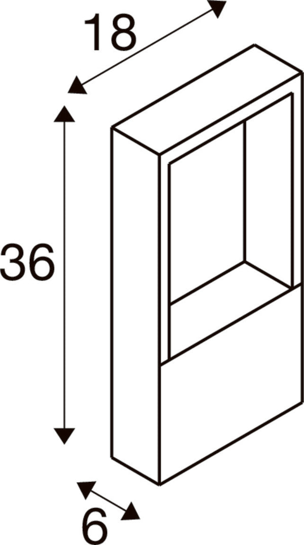 SLV FLATT II 36, free-standing lamp, PHASE, 2700 K, IP65, square, black 1010104