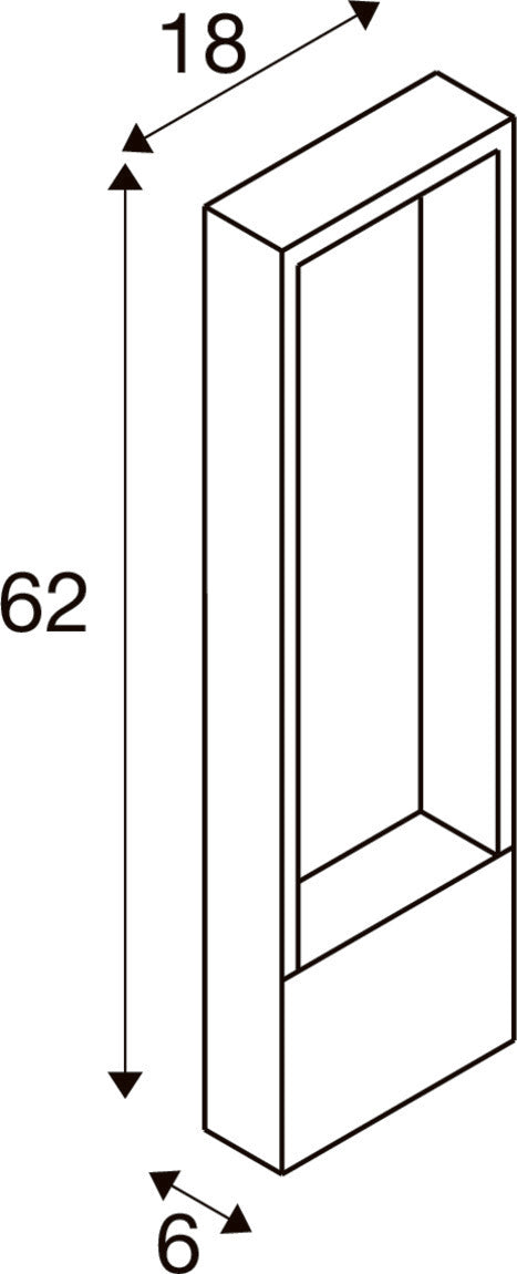 SLV FLATT II 62, Free-standing lamp, PHASE, 2700 K, IP65, square, black 1010106