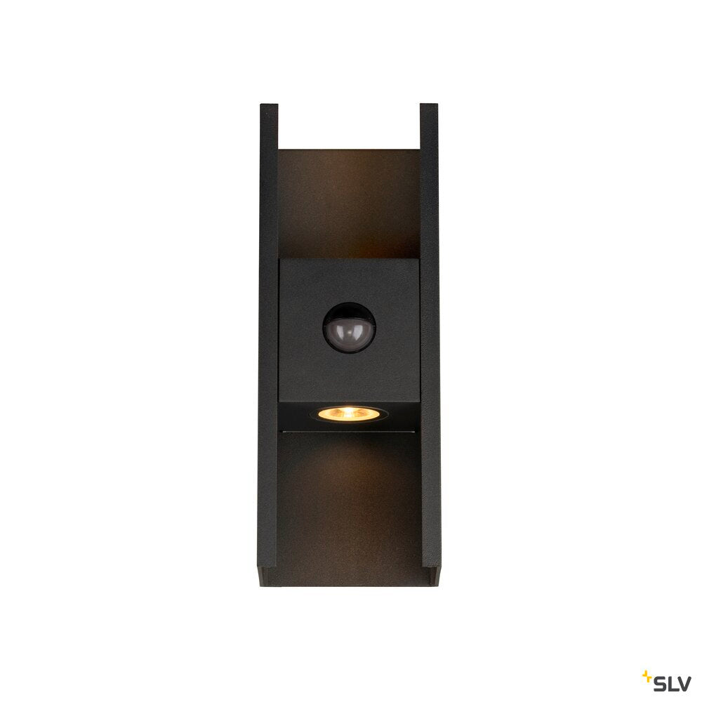 SLV FLATT II, Wall-mounted light, SENSOR, 2700 K, 10W, black 1010108