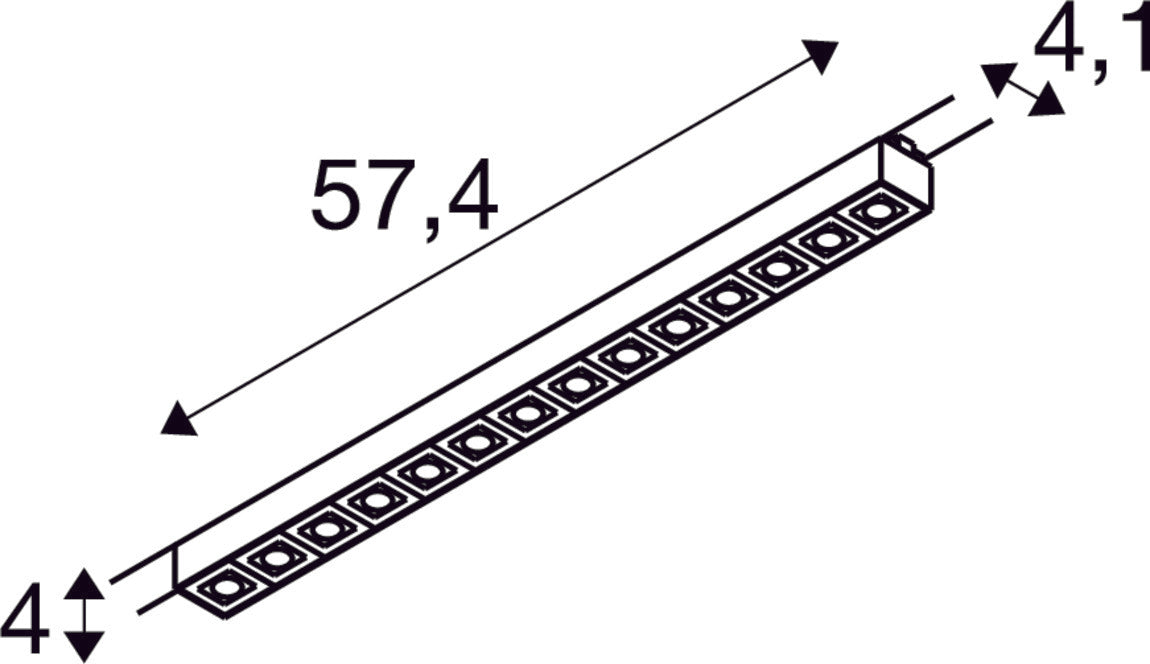 SLV SIGHT EVO, 3~ spot, single, rectangular, 4000 K, 18W, 60°, black 1010147