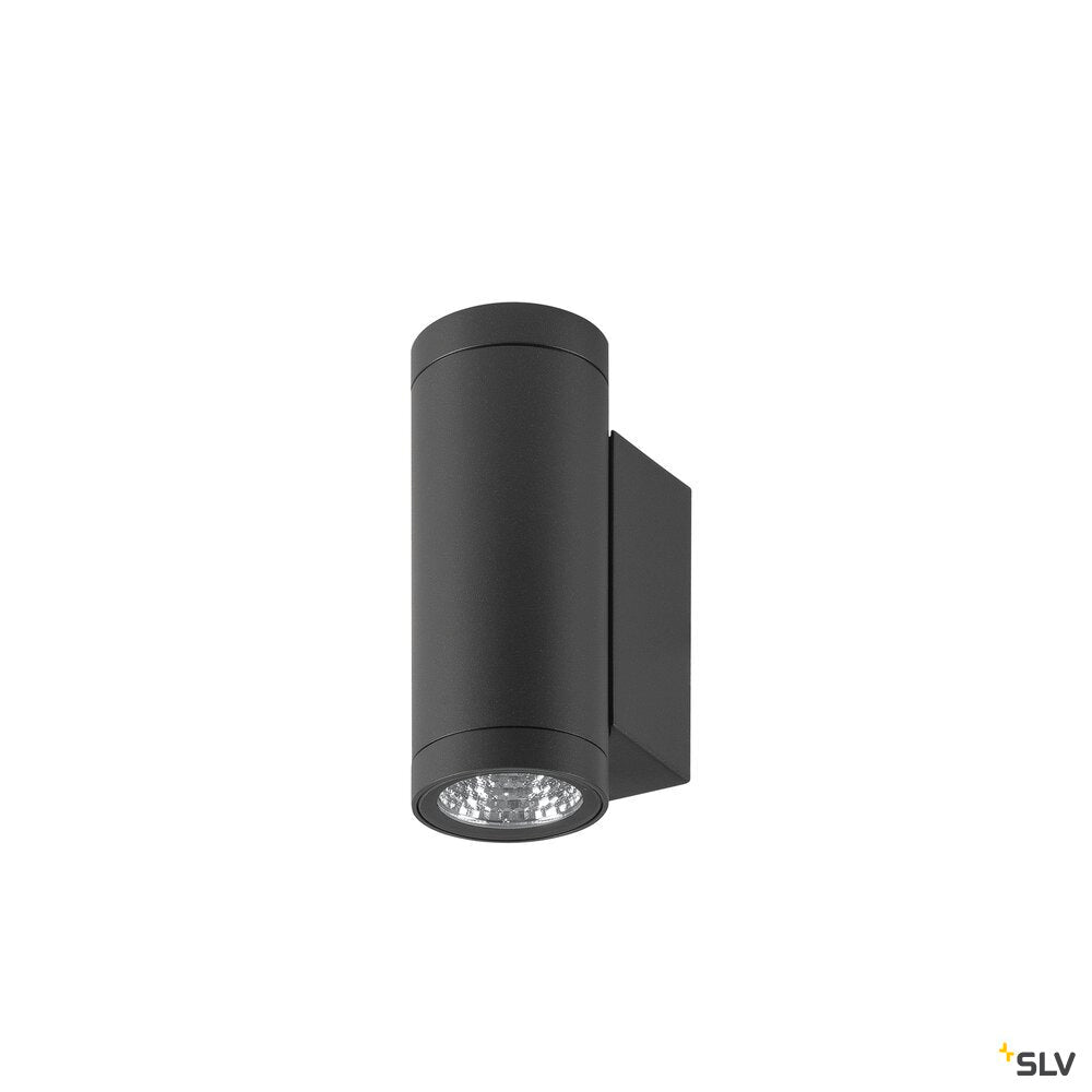 SLV HELIA PRO S, Wall-mounted light, up/down, DALI, P1, cylindrical, 2700 K, 6W, 24°, anthracite 1010163