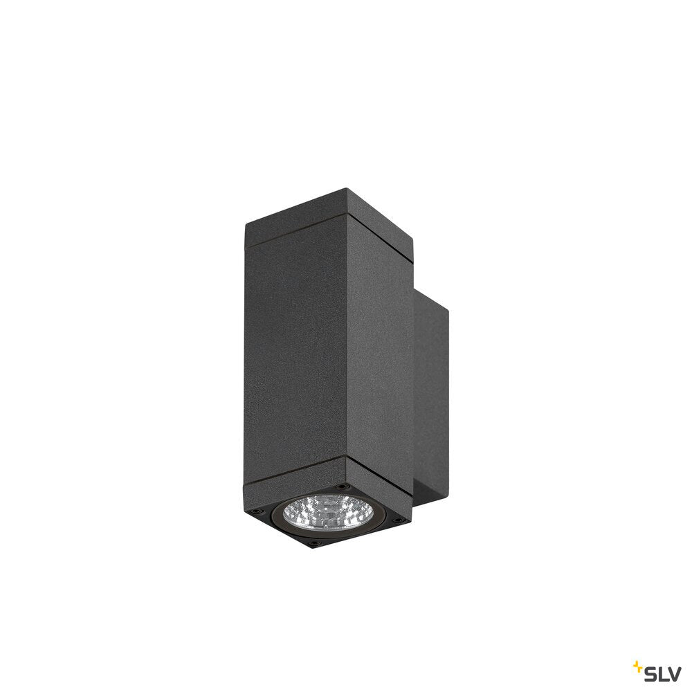 SLV THEO PRO S, Wall-mounted light, up/down, DALI, P1, rectangular, 2700 K, 6W, 24°, anthracite 1010179