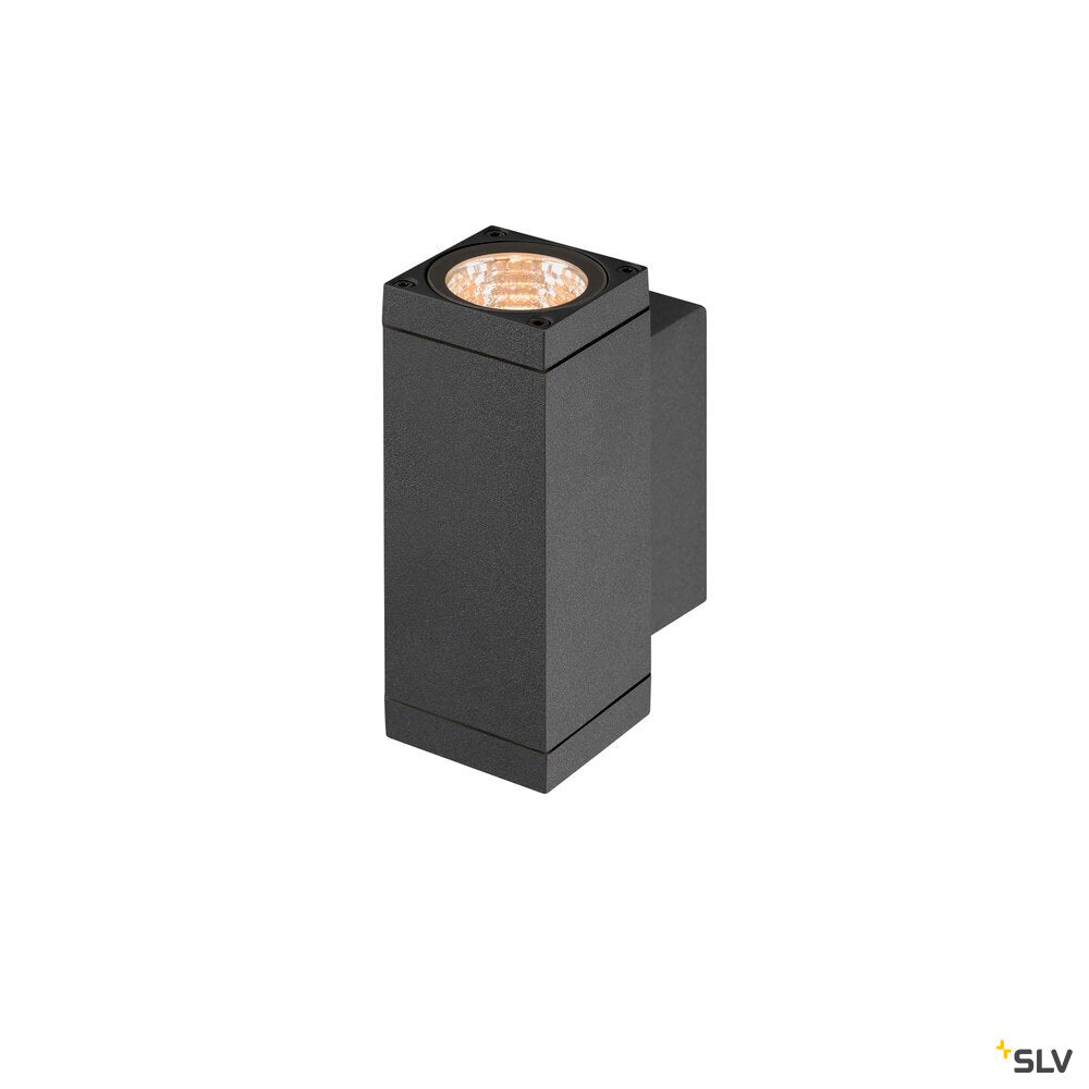 SLV THEO PRO S, Wall-mounted light, up/down, DALI, P1, rectangular, 2700 K, 6W, 24°, anthracite 1010179