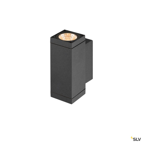 SLV THEO PRO S, Wall-mounted light, up/down, DALI, P2, rectangular, 2700 K, 12W, 24°, anthracite 1010183