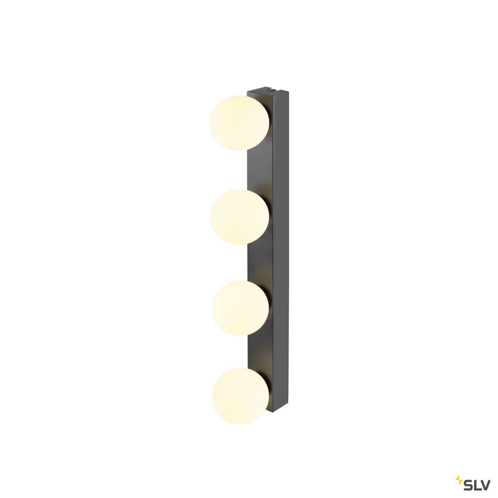 SLV SUN Mirror, Wall-mounted light, square, 2700/3000/4000 K, TOUCH button, 18W, IP44, black 1010193