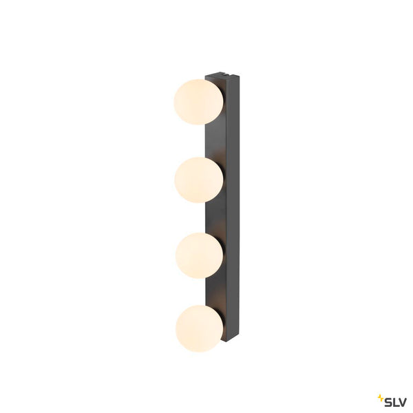 SLV SUN Mirror, Wall-mounted light, square, 2700/3000/4000 K, TOUCH button, 18W, IP44, black 1010193