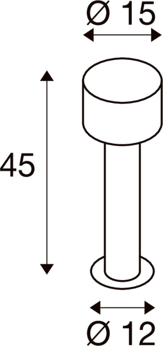 SLV TAHA II 45, Free-standing lamp, PHASE, 2200/2700 K, IP65, cylindrical, black 1010197