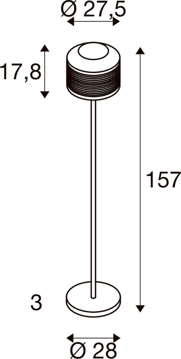 SLV PANTILO ROPE 27, Free-standing lamp, E27, max. 1 x 15W, IP20, gold 1010206