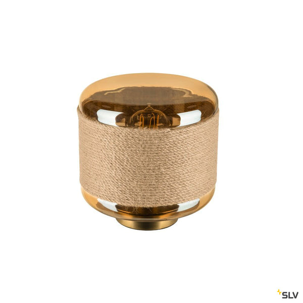 SLV PANTILO ROPE 19, table lamp, E27, cylindrical, 1 x max. 15W, gold 1010208