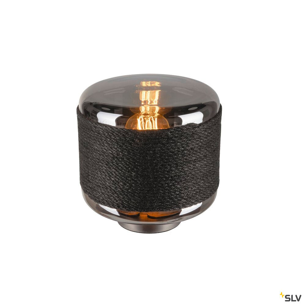 SLV PANTILO ROPE 19, Table lamp, E27, cylindrical, 1 x max. 15 W, silver 1010209