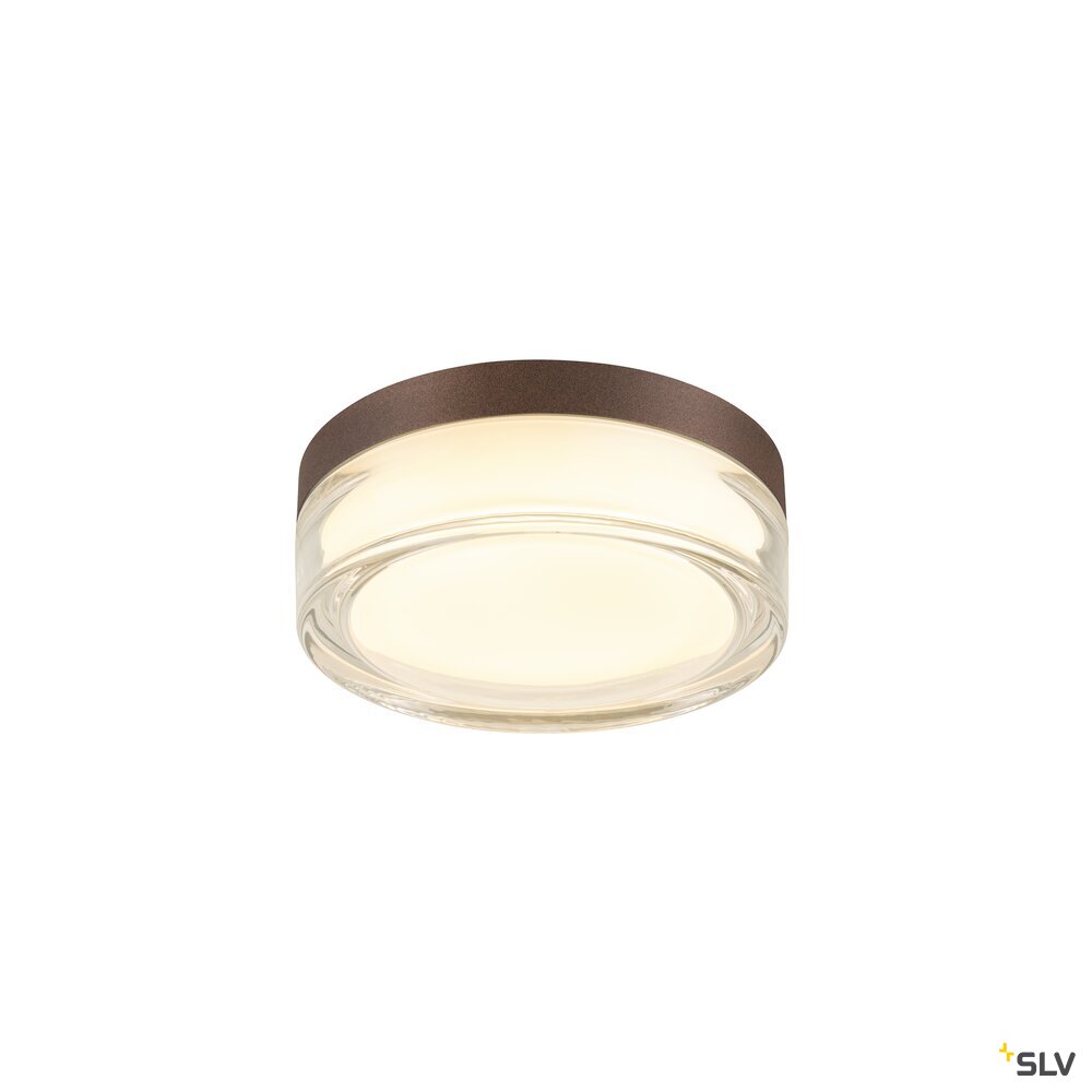 SLV CYFT XL, wall- and ceiling-mounted light, 2700/3000/4000K, 15W, PHASE, 125°, IP65 black / transparent 1010210