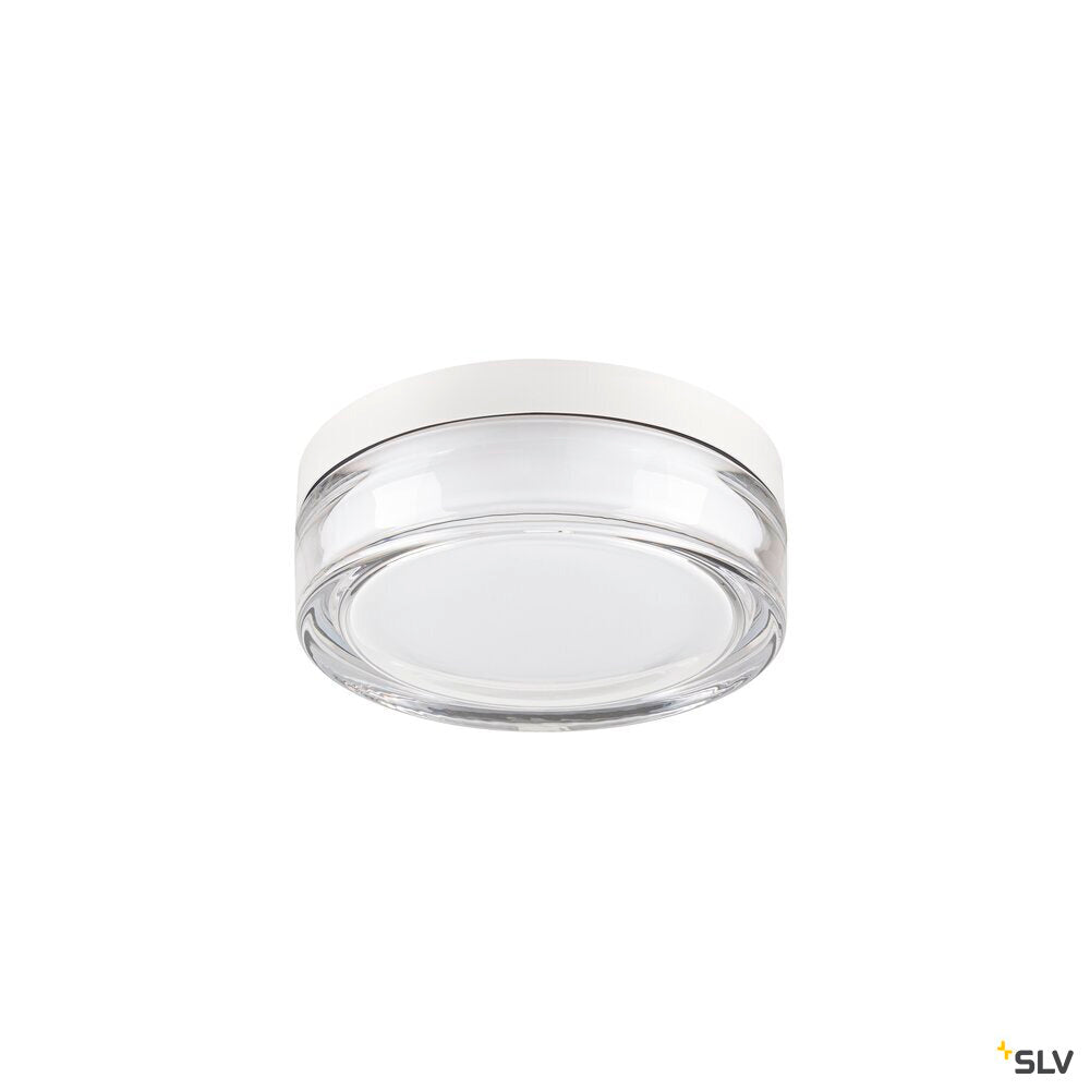 SLV CYFT XL, wall- and ceiling-mounted light, 2700/3000/4000K, 15W, PHASE, 125°, IP65 black / transparent 1010210
