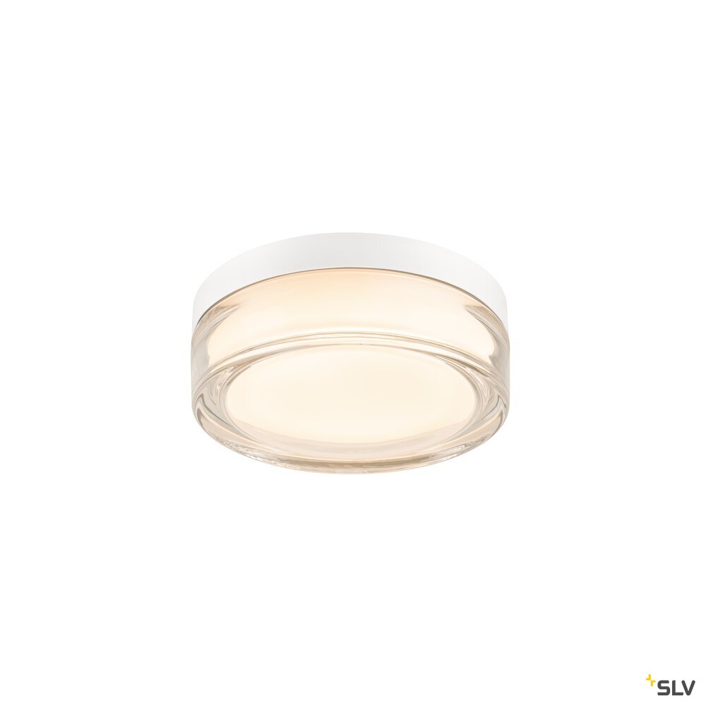 SLV CYFT XL, wall- and ceiling-mounted light, 2700/3000/4000K, 15W, PHASE, 125°, IP65 black / transparent 1010210